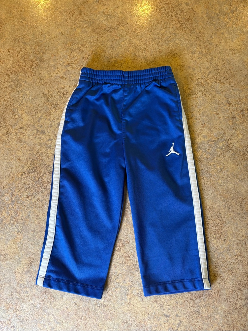 Jordan Royal Blue Kids Track Pants with White Side Stripes